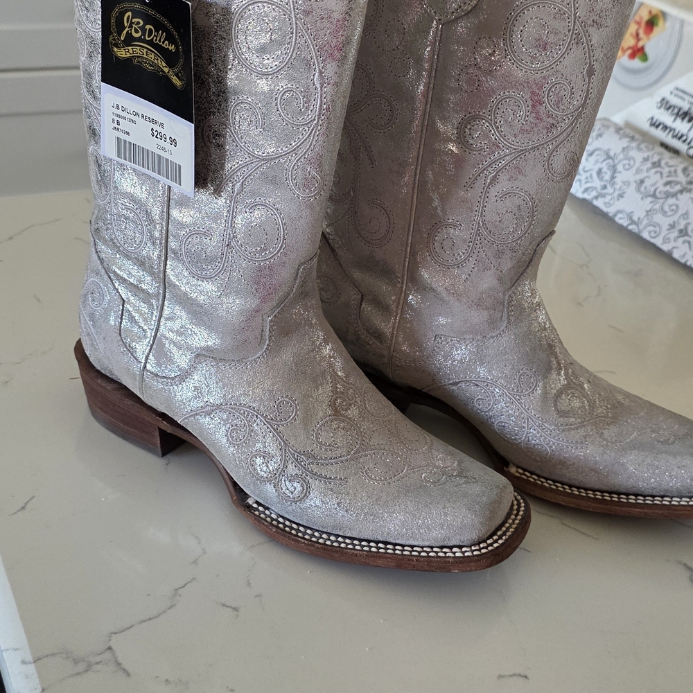 J.B. Dillon Women's Silver Western Boots